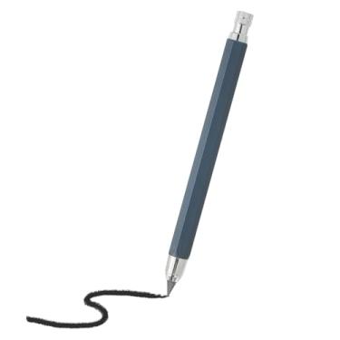 Imagem de PATIKIL 1 lapiseira de 5,6 mm, suporte mecânico para lápis de chumbo, grande suporte de metal automático com apontador para grafite, lápis, desenho, arte, esboço, madeira, azul