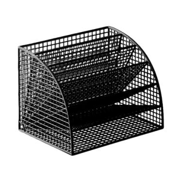 Imagem de Generic Organizador de arquivos em formato de leque, classificador de documentos de mesa, grande capacidade, suporte para notebook, suporte de mesa, de, Black and L