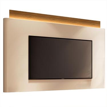 Imagem de Painel Nobre Com Led Para Tv Até 85” Polegadas 208,5 Cm Off White/cinamomo