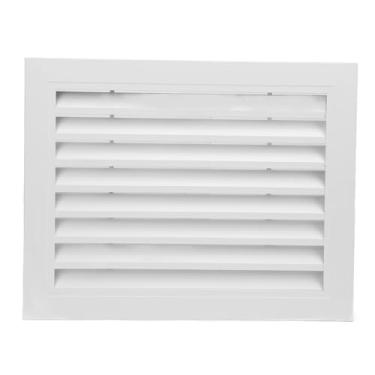 Imagem de Retorno fixo Air Janela de alumínio Tampa de ventilação de liga de alumínio 400x300mm Quadrado elegante à prova de ferrugem para banheiro parede parede parede AC Grade de