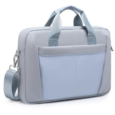 Imagem de GAOCHY Bolsa de ombro para laptop de 13 a 14 polegadas, pasta de negócios, resistente à água, bolsa mensageiro compatível com MacBook Pro 14, MacBook Air 13 M4, HP, Dell, ASUS Notebook, azul