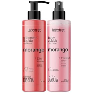 Imagem de Kit Sabonete Liquido + Body Splash Corpo E Rosto Labotrat Dia A Dia Cheiro De Fruta Morango 190ml