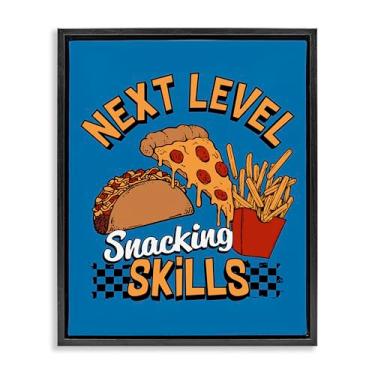 Imagem de Stupell Industries Next Level Snacking Skills Black Framed Floater Canvas Wall Art Design por Jedco Brands, Inc., 21 x 17