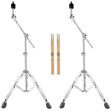 Imagem de Estante Para Prato Bateria Girafa Voik VPPG-4 Aço + Baqueta 7A