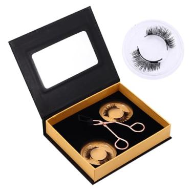 Imagem de Cílios Postiços Magnéticos | 2 pares de cílios magnéticos sem delineador,Kit de cílios postiços com modelador de cílios, kit de cílios densos reutilizáveis, aparência natural para mulheres, Hersil
