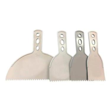 Imagem de Kit Com 04 Pc Espátula Plástica Dentada - Resina Ou Massa - Lotus