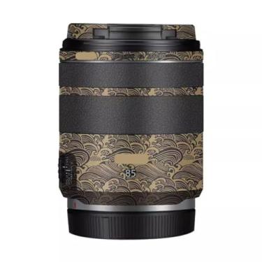 Imagem de 85 2 Adesivos para lentes de câmera antirarranhões para Canon RF 85 mm F2 Coat Vinil Película Protetora Decalques (Ouro Onda)