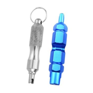 Imagem de IEUDNS Conjunto de 2 chaves de válvula para desmontagem de válvulas compactas para acessórios Presta e Schrader, resistentes, para entusiastas do ciclismo