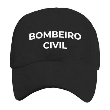 Imagem de Boné Bombeiro Civil Emergência Bombeiro Preto Silk - Sete Sete Esporte