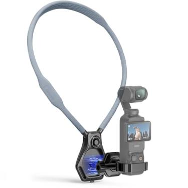 Imagem de AMAZEAR Suporte magnético de pescoço para câmera de ação, acessório confortável com as mãos livres no peito, primeiro POV VLOG, para GoPro Hero 13, para DJI OSMO Action5 Pro, bolso 3, para Insta360