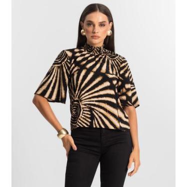 Imagem de Blusa Manga Flutuante de Viscose Endless Preto, G, Preto