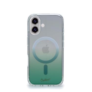 Imagem de Customic Capinha Case Capa para Celular iPhone 16 (6.1"), Impactor Clear Anti Impacto Proteção Militar 2 metros contra quedas, Compatível Mag-Safe, Transparente e Gradiente Verde