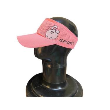 Imagem de Kit 2 un Boné Viseira Infantil Rosa Sortido Tricô p/ Praia - Blook, Ro