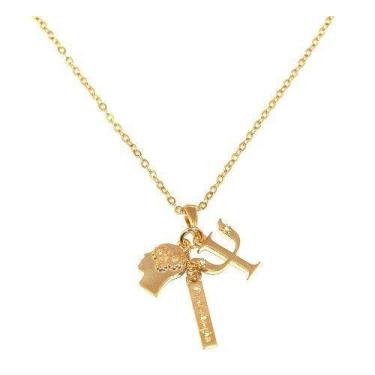 Imagem de Colar Pingente Psicologia Psicóloga Folheado A Ouro 18k - Milena Joias