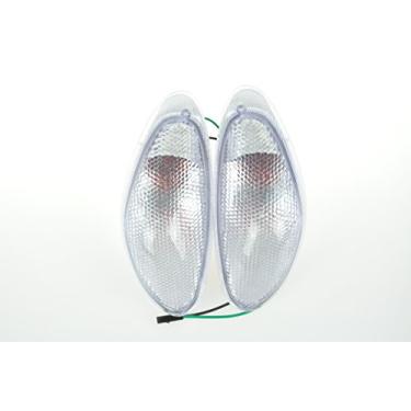 Imagem de Luzes de seta transparentes para motocicleta Topzone Lighting com lâmpada para Suzuki 97-07 Katana (frente)