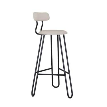 Imagem de Conjunto 2 Banquetas Altas com Encosto Ginger Estrutura Preta