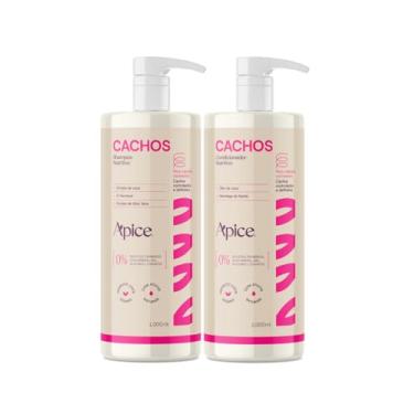 Imagem de Kit 02 Itens Shampoo 1L E Condicionador 1L Cachos Nova Fragrância - Ápice