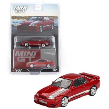 Imagem de Diecast Model Car Compatible with Mini GT 1:64 Nissan Skyline GT-R (R32) VeilSide Combat C-I Gem Red Limited Edition MGT00987