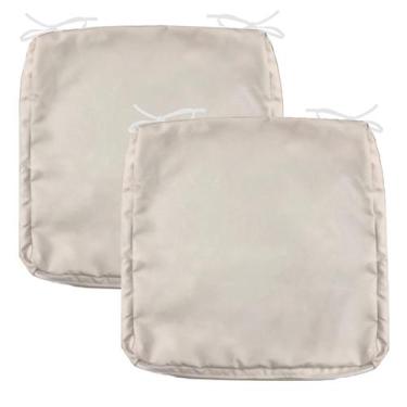 Imagem de Capa de almofada de pátio FLYMEI impermeável 45x45x5cm bege, pacote co