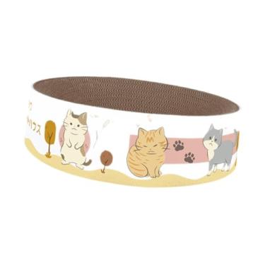 Imagem de IEUDNS Arranhador de papelão para gatos, placa para arranhar, sofá, almofada de arranhar corrugada resistente, cama para arranhar para gatos em ambientes, Prata