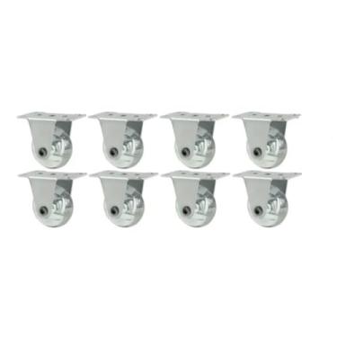 Imagem de Kit com 8 Rodízios Fixos 50mm em Gel Anti-Risco – Ideal para Sofá e Bicama + Parafusos Grátis