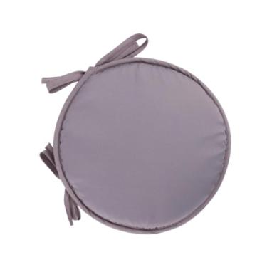 Imagem de Baoblaze Almofada para cadeira redonda, almofada para assento confortável com laços, para cadeira para cerimônia do chá, escritório, sofá, quarto e jardim, Cinza Claro