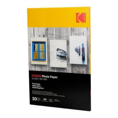 Imagem de Papel Fotográfico A4 KODAK A4 180g Gloss 20 Folhas