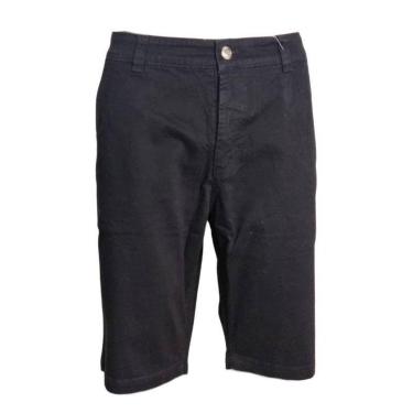 Imagem de Bermuda Masculina Sarja Preta Tradicional Plus Size-Masculino