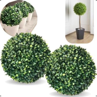 Imagem de Planta Artificial Verde 18cm Buxinho Decorativo – Grama Sintética para Mesa, Festa e Decoração de Casa
