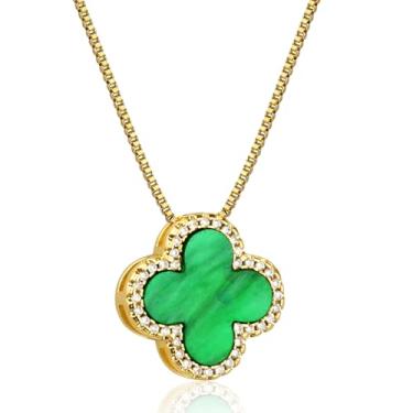 Imagem de LOMISS COLAR FEMININOS FOLHEADO A OURO 18K TREVO ZIRCÔNIA CRAVEJADA (DOURADO)