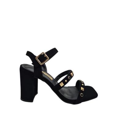 Imagem de Via marte, SANDÁLIA FEMININA VIA MARTE 139-029 SALTO BLOCO 9CM Cor:Preto;Tamanho:39
