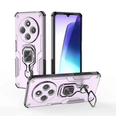 Imagem de SORAKA Capa para Xiaomi Poco C75 com suporte de metal rotativo de 360 graus, peça magnética de ferro para suporte magnético de telefone para carro