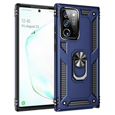 Imagem de SORAKA Capa para Samsung Galaxy Note20 Ultra com suporte para anel Capa Slim Fit de TPU macio Capa Samsung Galaxy Note20 Ultra 5G com placa de metal para suporte magnético de telefone para carro