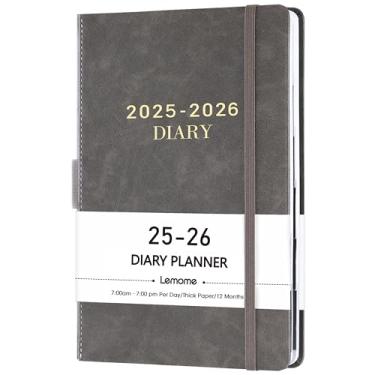 Imagem de Agenda diária 2025-2026 2025-2026 de julho de 2025 a junho de 2026, agenda de agendas 14,6 cm x 20,3-12,7 cm, agenda diária com abas, bolso interno, alça para caneta, marcadores de livro