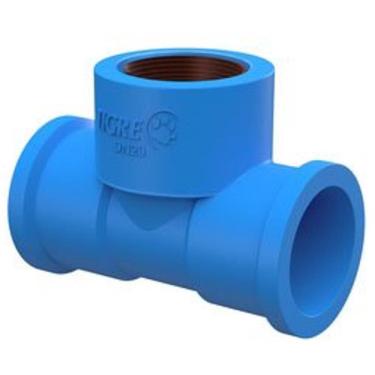 Imagem de Tê de Redução 90º Graus Soldável com Bucha de Latão na Bolsa Central 32mmx3/4"" - 35308385 - TIGRE