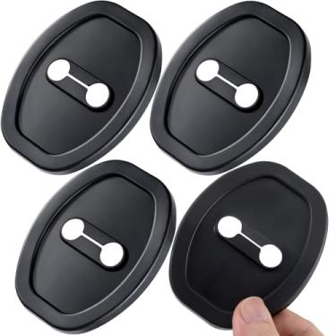 Imagem de HINZIC 4 peças, capa de trava de porta de carro, protetor de silicone à prova de intempéries, protetor universal de redução de ruído protetor automotivo para a maioria dos carros, SUVs, caminhões