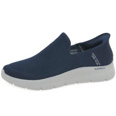 Imagem de Skechers Tênis masculino Gowalk Flex Hands Free Slip-ins Atlético slip-on Casual Caminhada Tênis, Azul marino, 45
