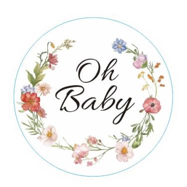 Imagem de Anwyll Adesivos Oh Baby para Envelope Seal Card Gift Wrapping