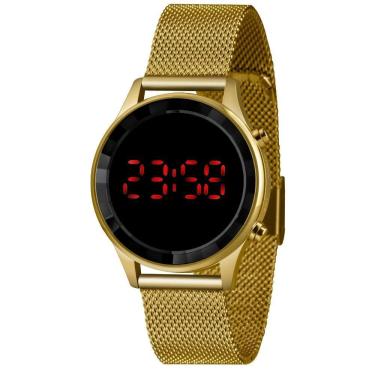 Imagem de Relógio Feminino Lince Digital Dourado - LDG4647L PXKX
