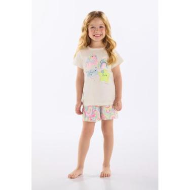 Imagem de Pijama Infantil Feminino em Suedine Up Baby, Bege, 12