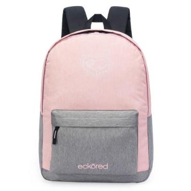 Imagem de Mochila Casual Dia a Dia Escola Faculdade Unissex - Ecko, Rosa