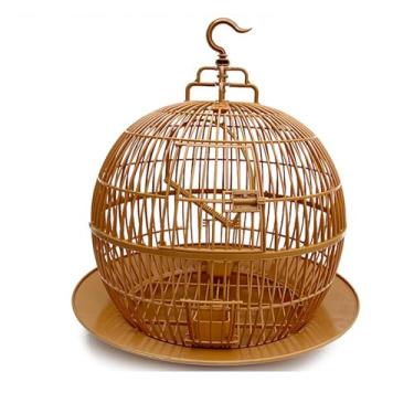 Imagem de Gaiola esférica dobrável papagaio de plástico com gancho de chassi leve fácil de limpar uso ao ar livre Ninho de pássaro