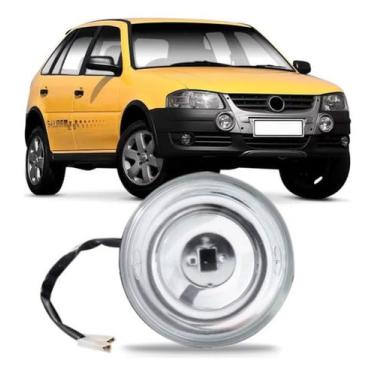 Imagem de Farol auxiliar superior esquerdo compatível com Crossfox 2005 a 2010 Gol Rallye 2006 a 2010 peça reposição automotiva lente transparente refletor metálico durável