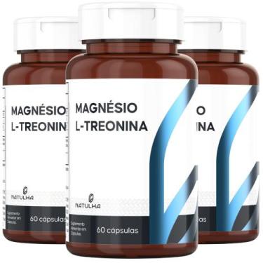 Imagem de KIT 3X Magnésio L-Treonina (Treonato) 60 cápsulas - Natulha
