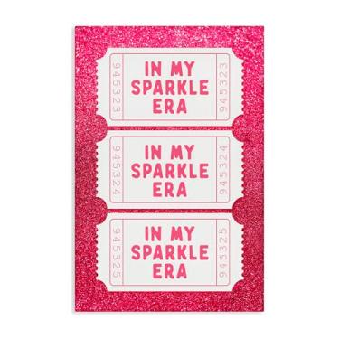 Imagem de Stupell Industries Arte de parede em tela In My Sparkle Era Tickets, design por Lettered and Lined, 24 x 16