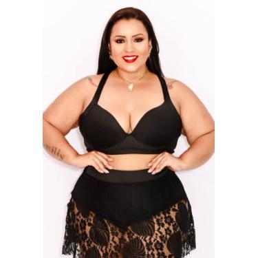 Imagem de Biquini Feminino- Conjunto Calcinha Sainha com Bojo- Plus Size - Ousad