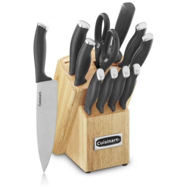 Imagem de Conjunto de Facas em Aço Inoxidável com Bloco de Bancada, 12 Peças, Cuisinart C77SSB, Preto