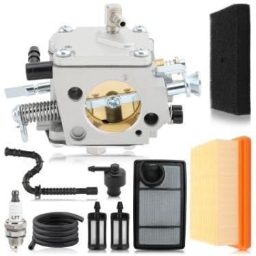 Imagem de Carburador TS400 compatível com serra de corte de concreto Sthil TS400 TS 400, peça Replaece # HS-274E, 4223-120-0600, com kits de ativação de vela de ignição de linha de combustível de filtro de ar