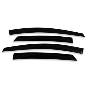 Imagem de GRJQRKHZ Defletor de janela lateral de carro para F&ord Focus 3 MK3 2012-2018 Weathershied viseira de porta vento sol proteção chuva janela lateral defletores de vento