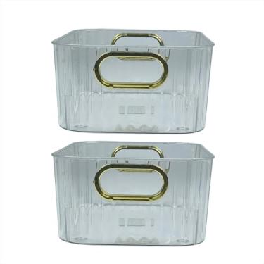 Imagem de Kit 2 Caixas Organizadoras Decorativas Cesta Porta Objetos